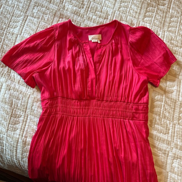 Anthropologie fuchsia pink midi dress - XL - Picture 2 of 9